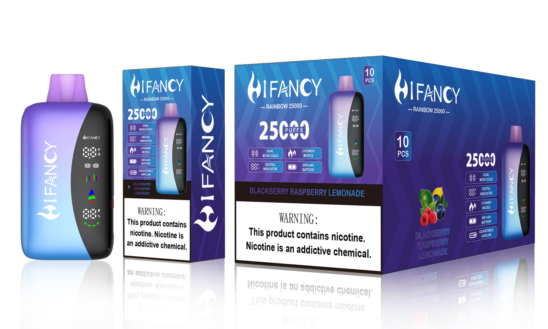 Hifancy Rainbow 25000, kertakäyttöinen vape-kynä, tukkumyynnin e-savuke, ladattava vape, hedelmäinen maku vape