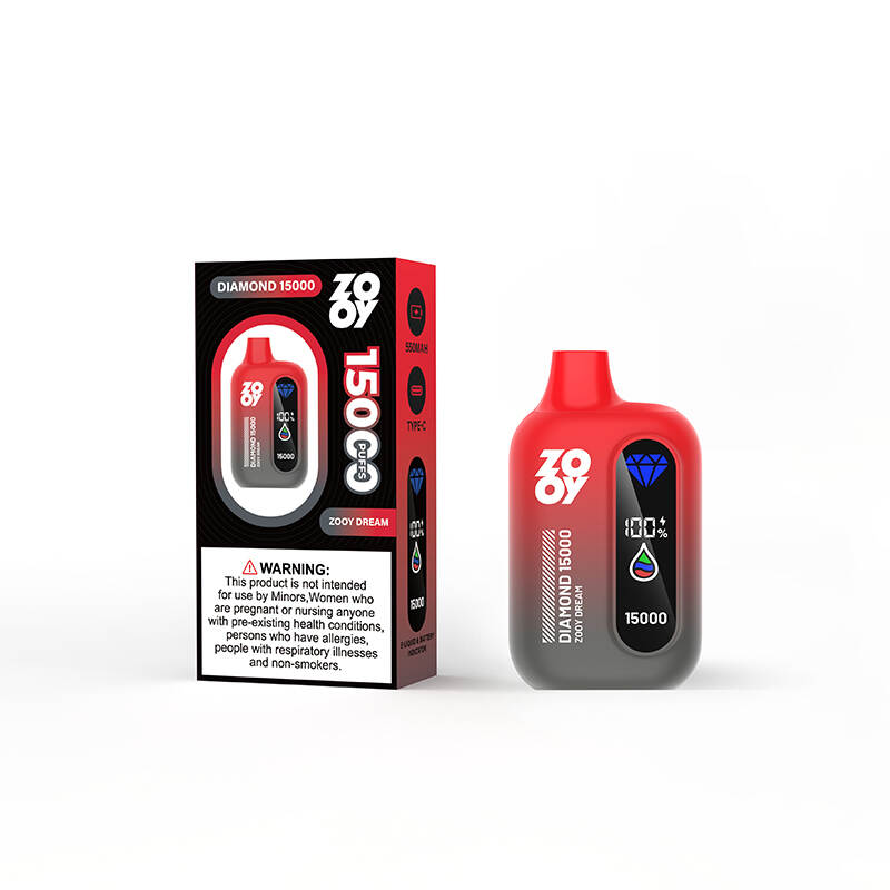 Zooy Diamond Vape, stilfuld engangsvape, 15000 puff vape, premium look e-cigaret, bulk vape distributør