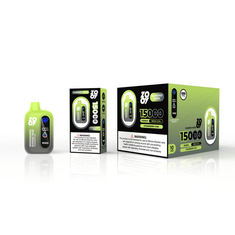 ZOOY Disposable Vape Diamond 15000 Strawberry kiwi Packaging DE