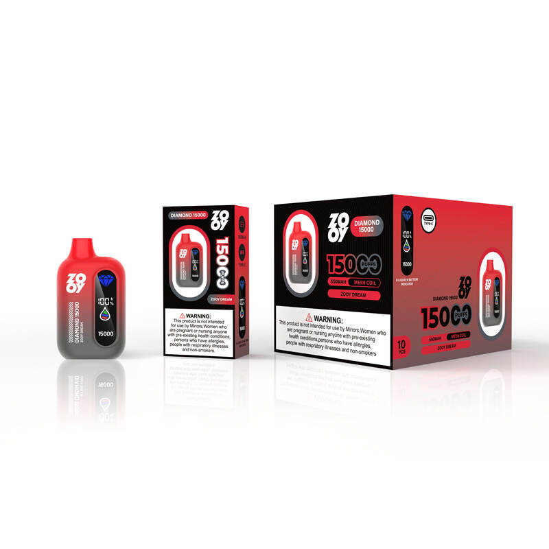 ZOOY Disposable Vape Diamond 15000 Zooy DREAM (STRAWBERRY ICE) Packaging DE