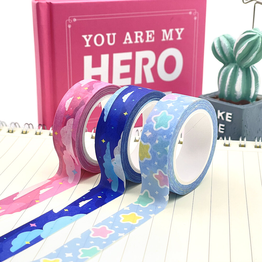 Low MOQ Custom Printed Store Design Cheap Washi Masking Tape Set