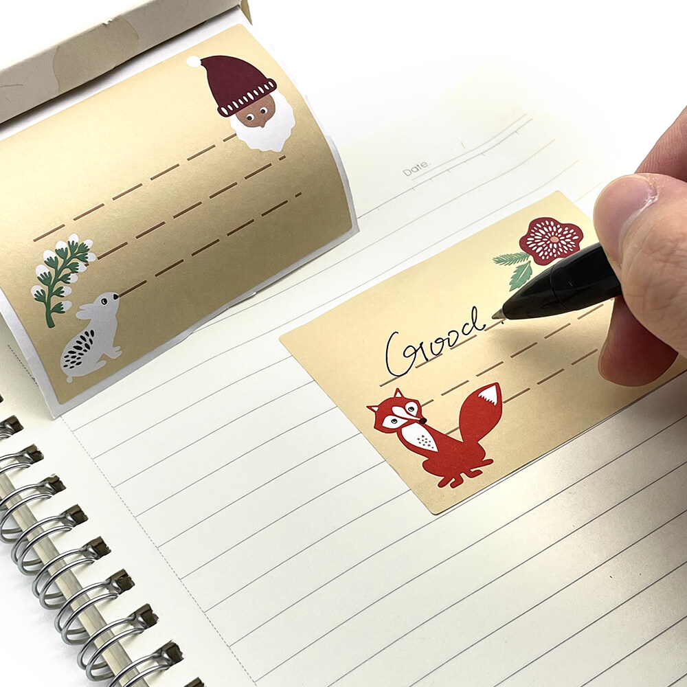 Custom Small Kawaii Mini Sticky Memo Pad Box Notes with Ring Spiral Promotional Notebook