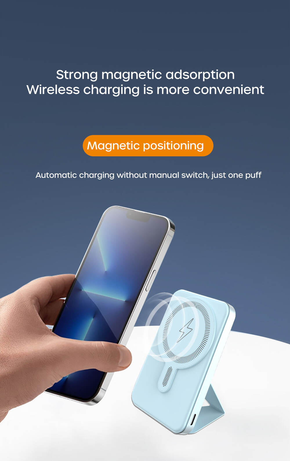 Multifunctional Power Bank 15W Fast Charging 5000mAh Battery Capacity Portable Charger Mini Stand Magnetic Wireless Charging Wireless Power Bank Travel Charging Solution Efficient Charging Device Smart Charging Accessory