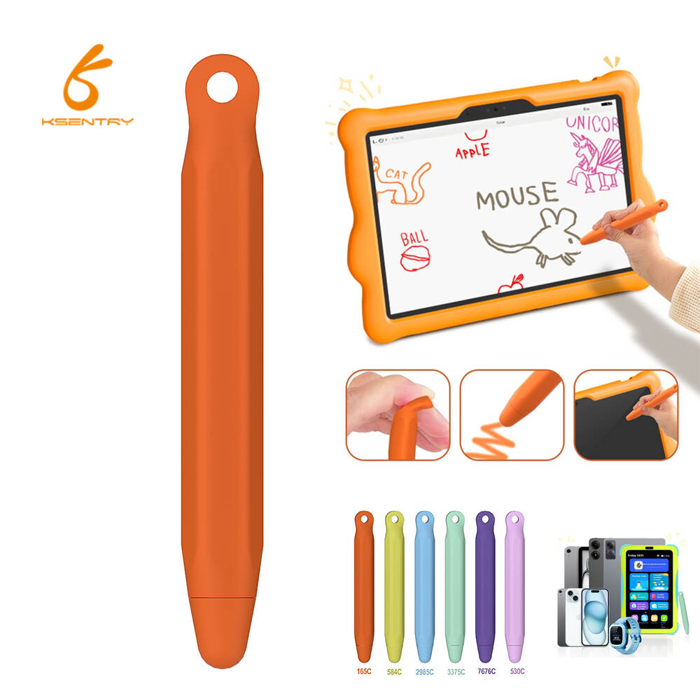 Universal Children Colorful Simple Usage Safe Smooth High Precision Food Grade Silicone Kids Stylus Pen