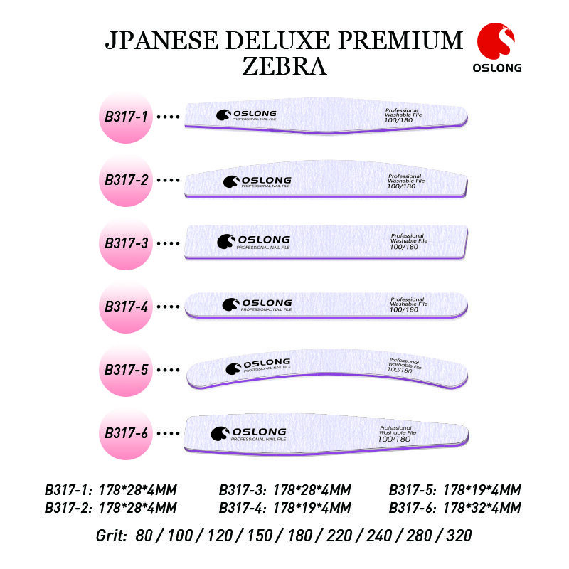 Tipi di file per chiodi zebra, file per unghie zebra all'ingrosso, file per unghie curve zebra, file per unghie zebra in blocco, file unghie impressi da 100 zebra