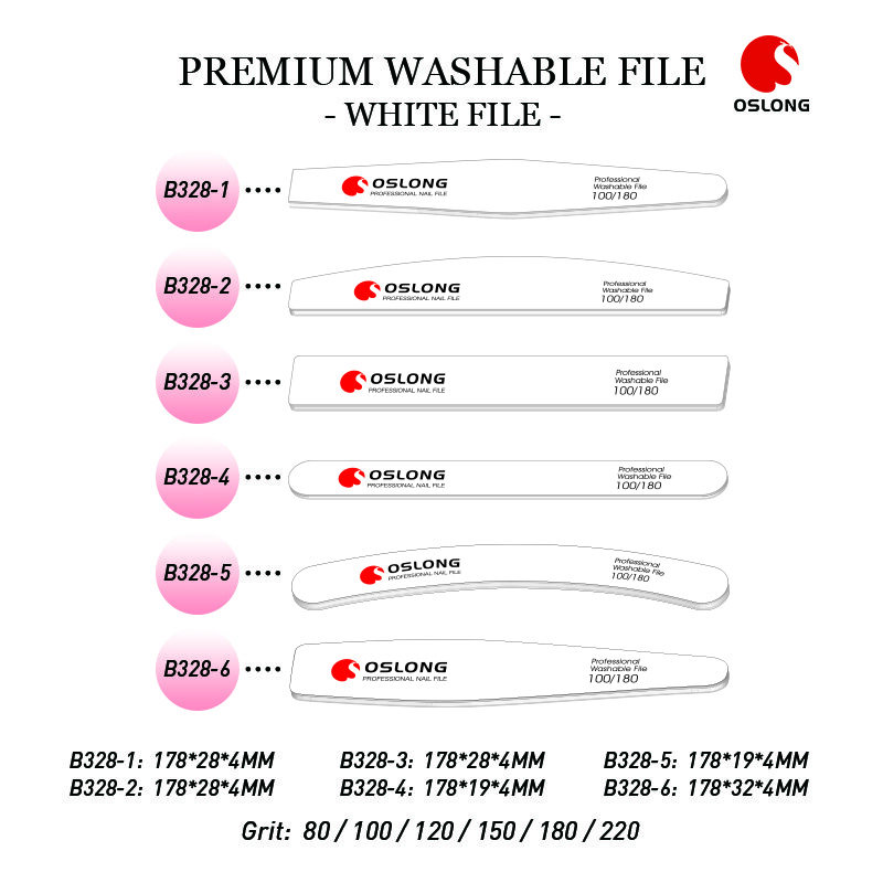 Двусторонний шлифовальный файл гвоздей, файл ногтей с белым песком, полумесяца, файл гвоздя, белый песчаный файл для ногтей.