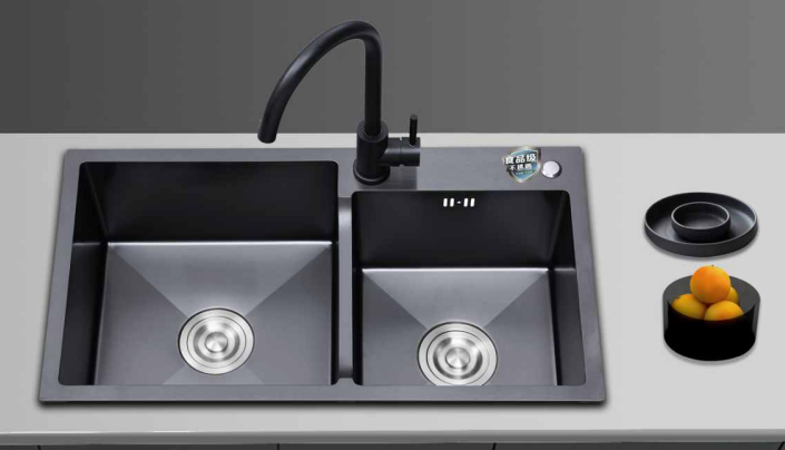 Double Bowl Matte Black Kitchen Sink