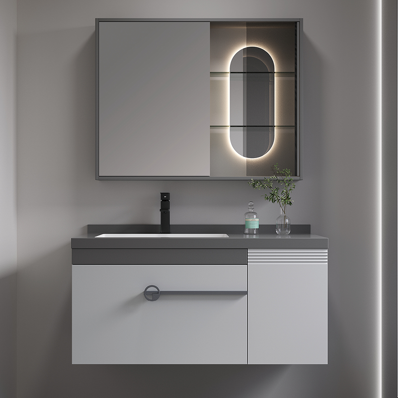 With LED Light Bathroom Cabinet