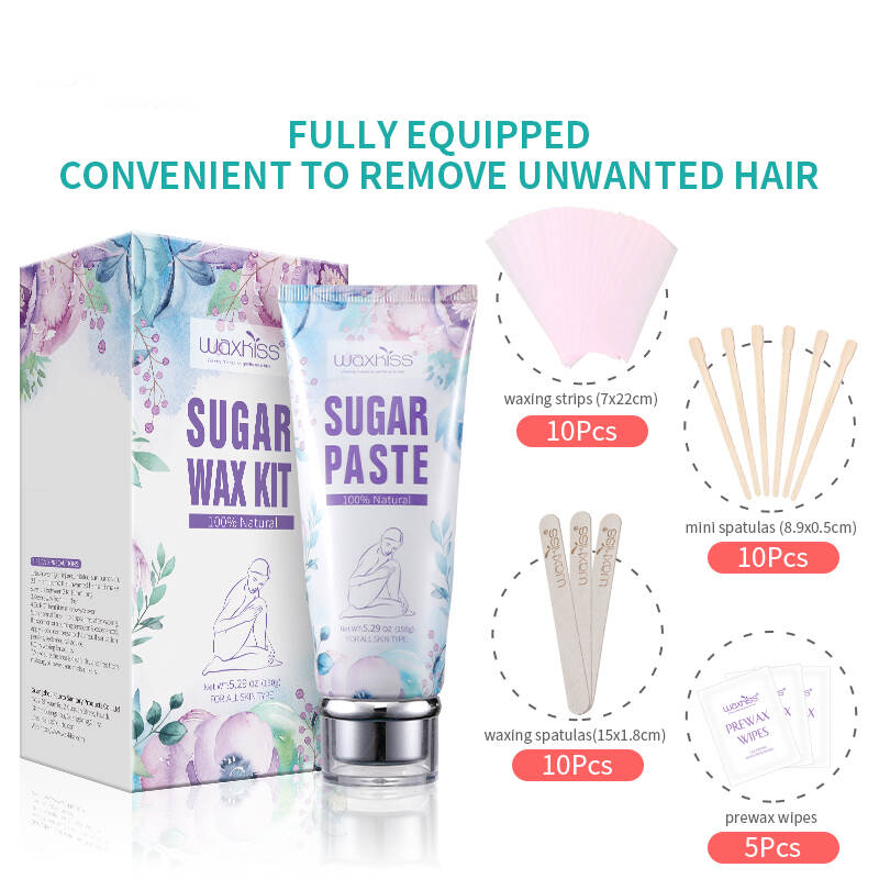 sugaring paste tube, 150g sugar paste kit, natural hair removal, waxing paste