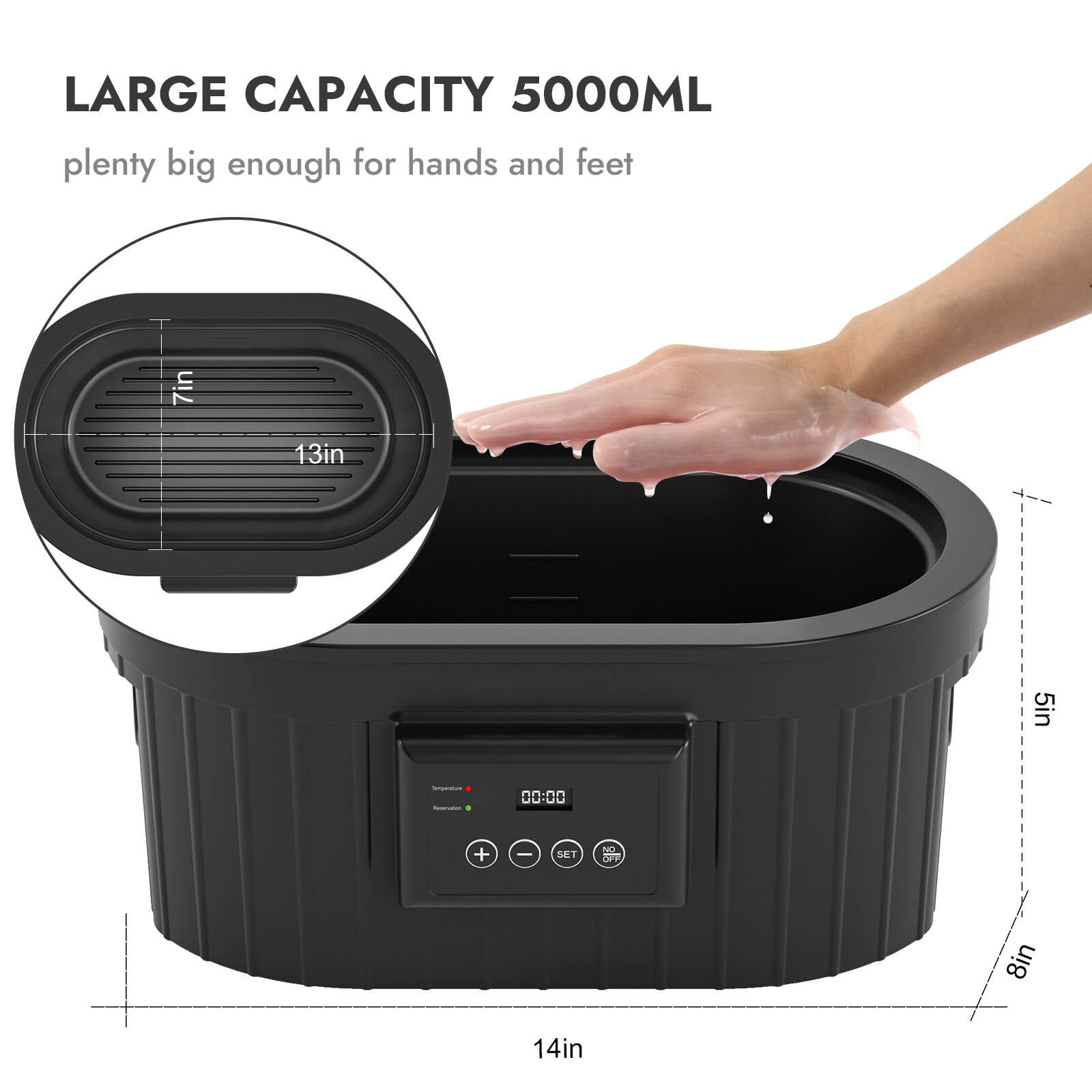 paraffin wax machine 5000ml, PWH-5000B wax heater, large volume wax melter