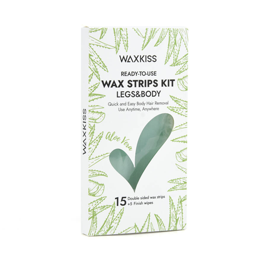 wax strips kit, ready to use wax strips, legs and body waxing, hair removal kit