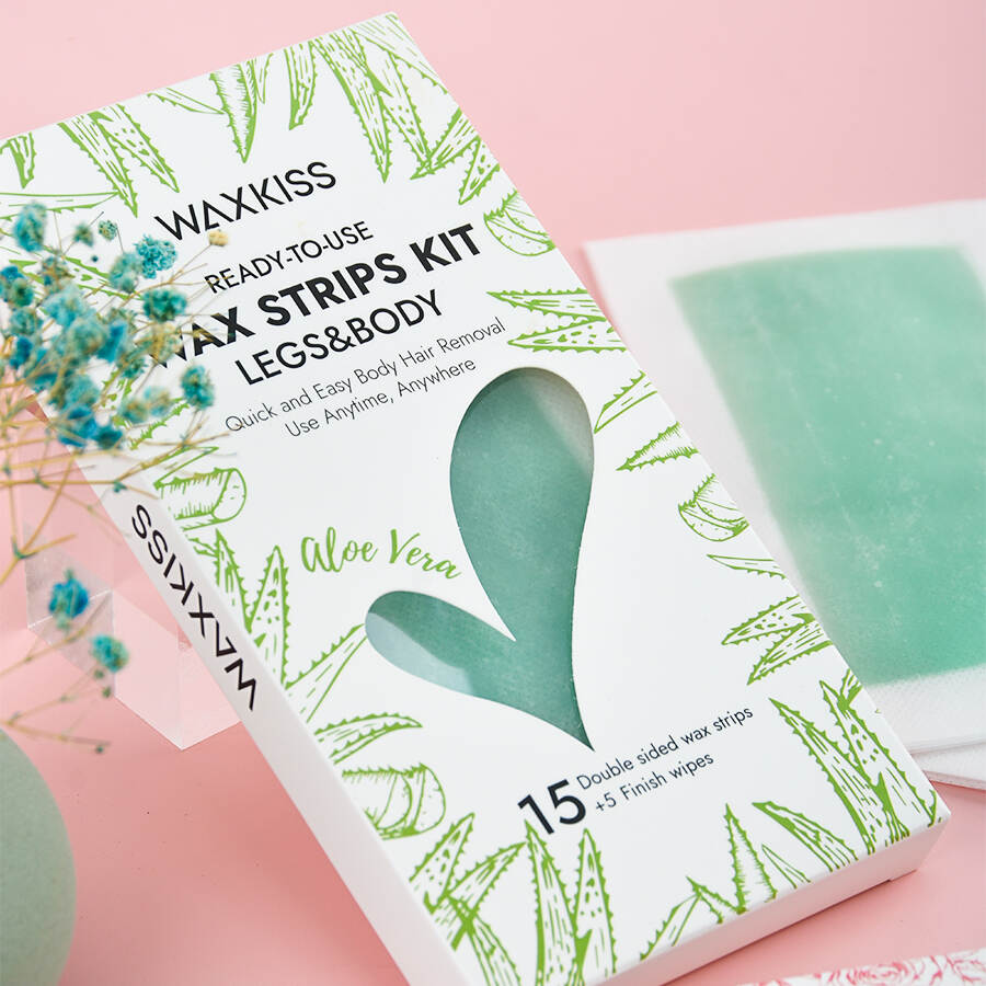 wax strips kit, ready to use wax strips, legs and body waxing, hair removal kit