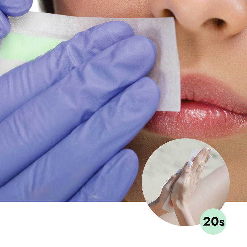 ready to use wax strips, sensitive skin wax strips, gentle wax strips, hair removal strips