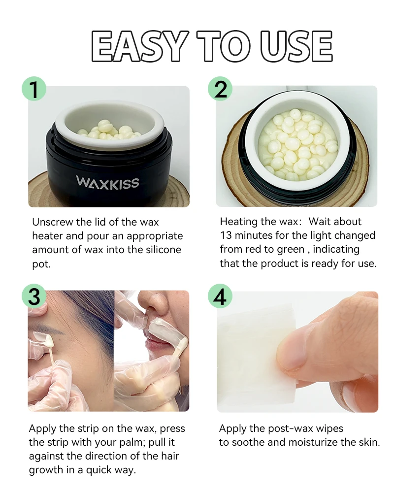 3-in-1 wax heater kit,eyebrow wax heater,nasal hair removal heater,ear hair removal wax machine