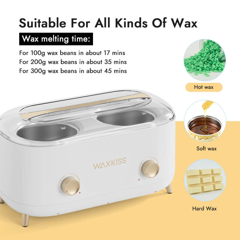 mechanical double pot wax heater, hair removal wax machine, WH-Y23128 wax warmer