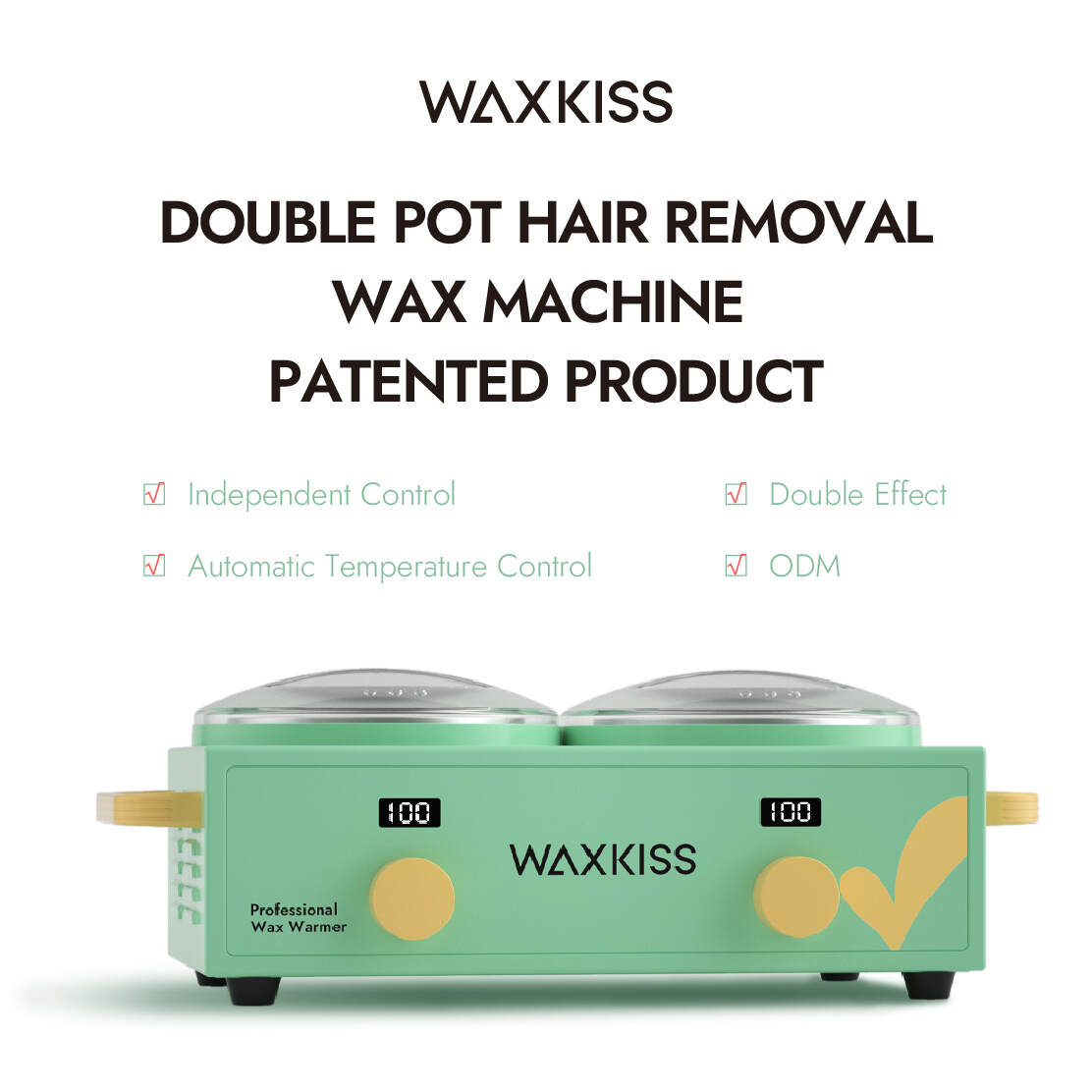 digital double pot wax machine, 1000ml wax warmer, EDWH-006 wax heater