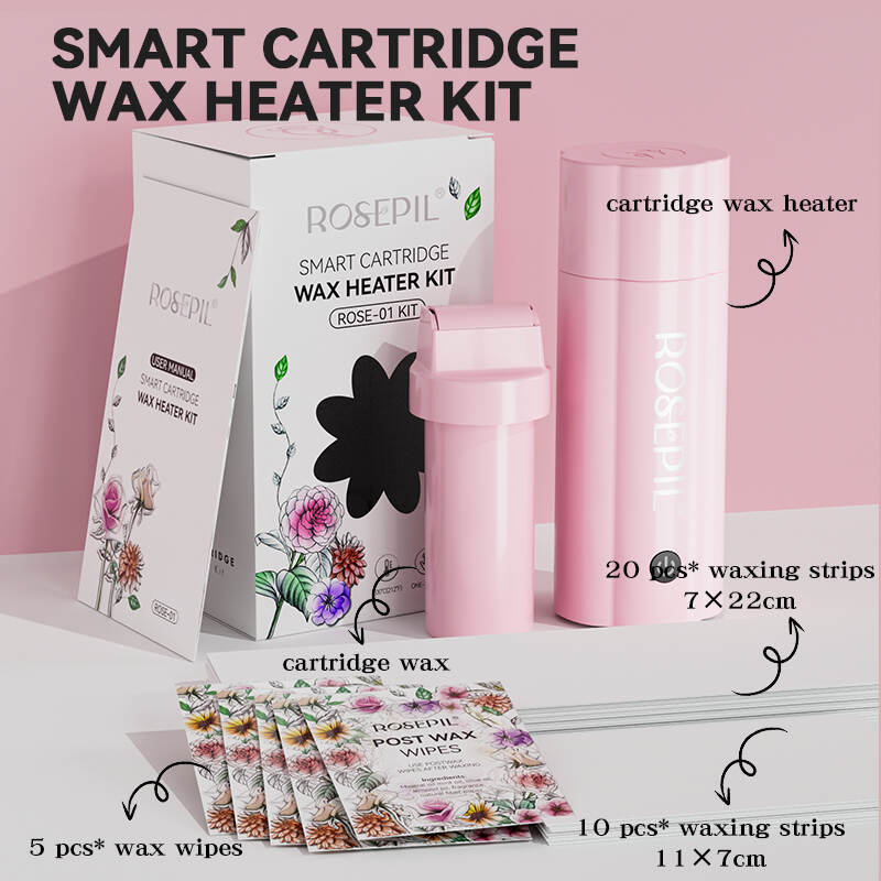 smart cartridge wax heater kit, ROSE-01 waxing kit, professional wax kit, cartridge wax warmer kit