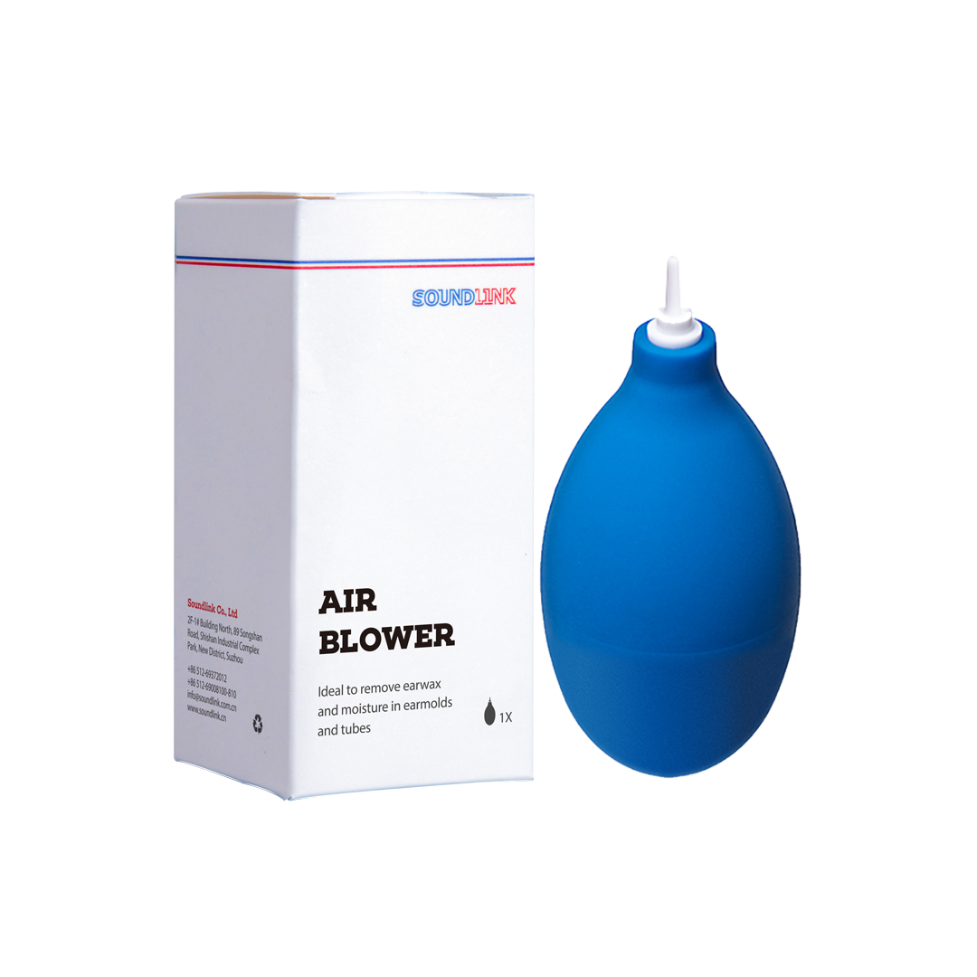 hearing aid air puffer, earmold air blower, air puffer for hearing aids