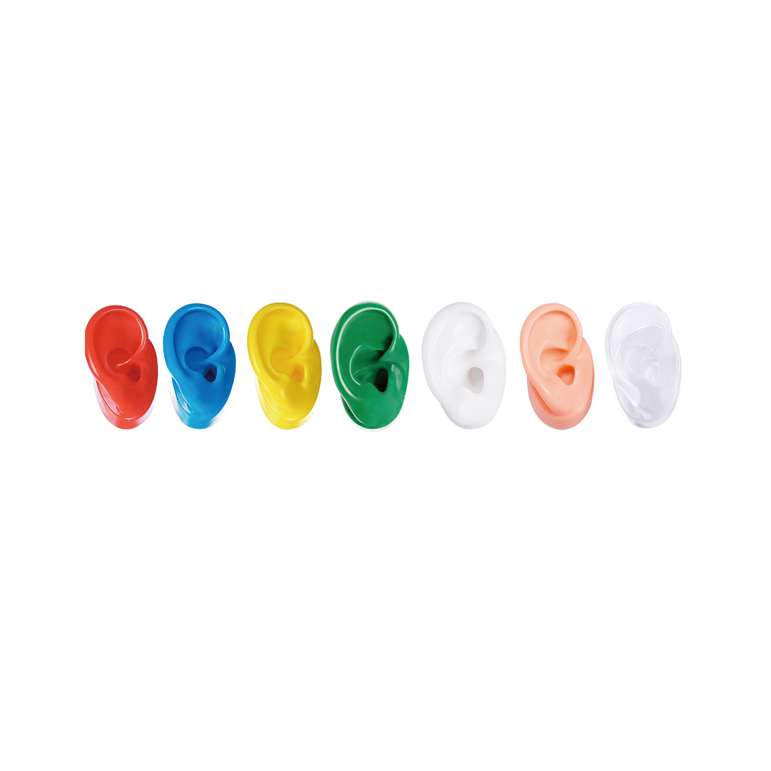 High Quality Transparent Soft Flexible Silicone Ear Jewelry Display Ear Model