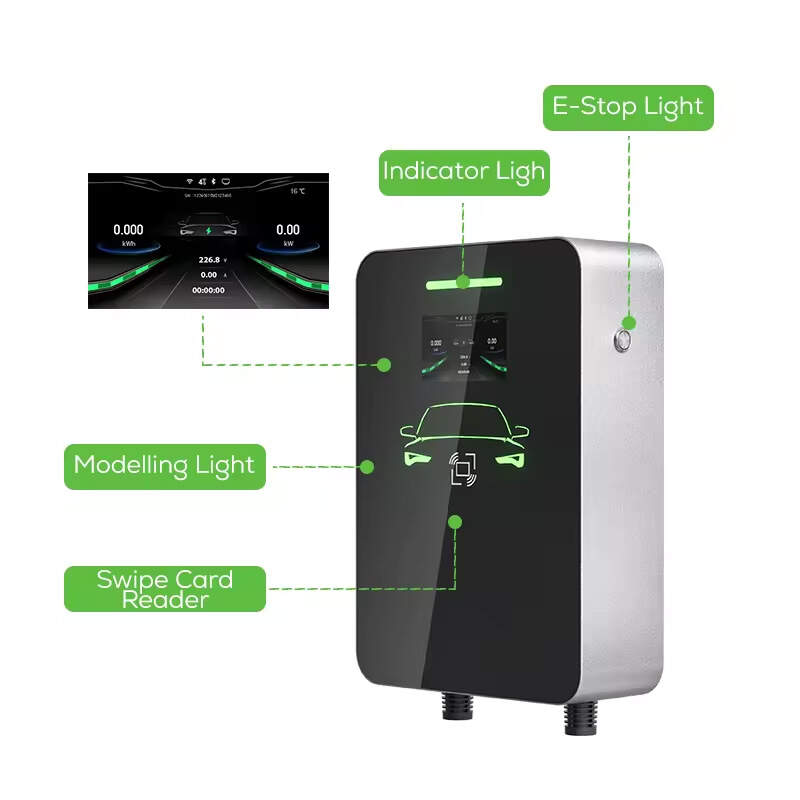 New Arrival LCD Display 7KW 32A Wall Mounted EV Charger