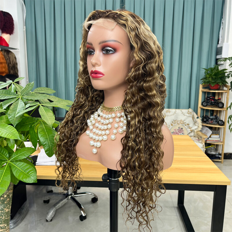Kissbeauty Wigs Indian Virgin Human Hair Wigs,Brazilian Peruvian Body Wave 4x4 Cuticle Aligned 3 Part Lace Closure Wig