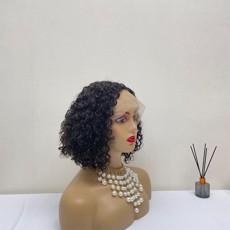 Short Bob Wigs 4x4 Lace Closure Wigs Brazilian Wave Lace Front Wigs Human Hair Curly For Black Women 150% Density
