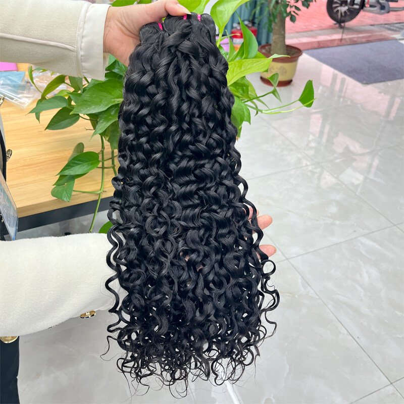 Raw virgin Peruvian Hair Bundles Long Single Donor Virgin Hair Bundles Unprocessed Natural Curly Cuticle Aligned Hair Bundles