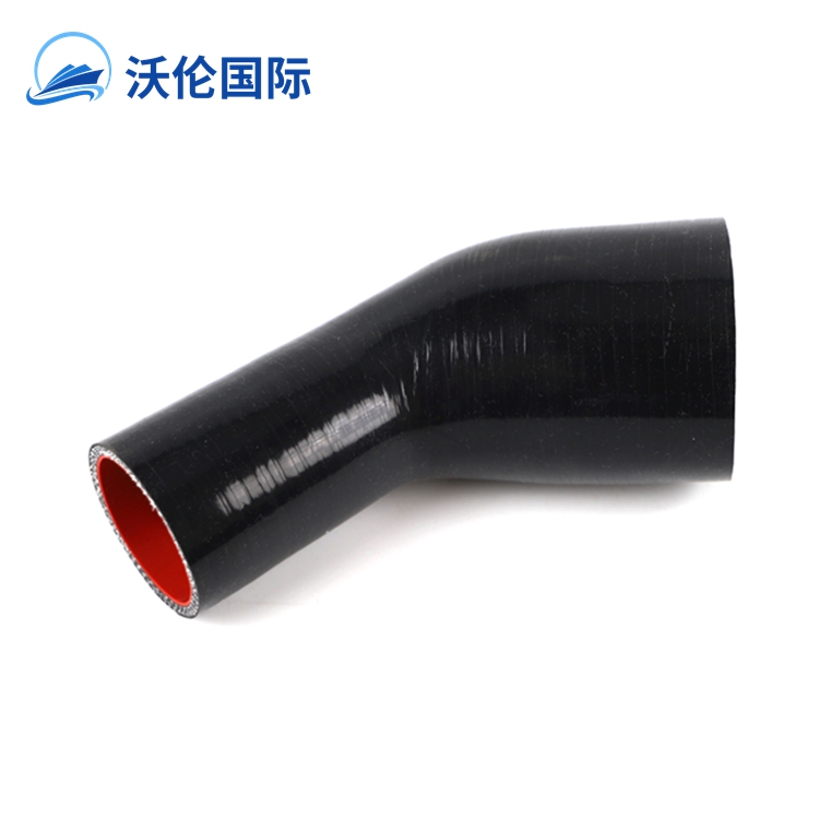 Automotive Silicone reducing hose pipe 2 inch to 3 inch Black Red 51mm to 76mm 45 Degree