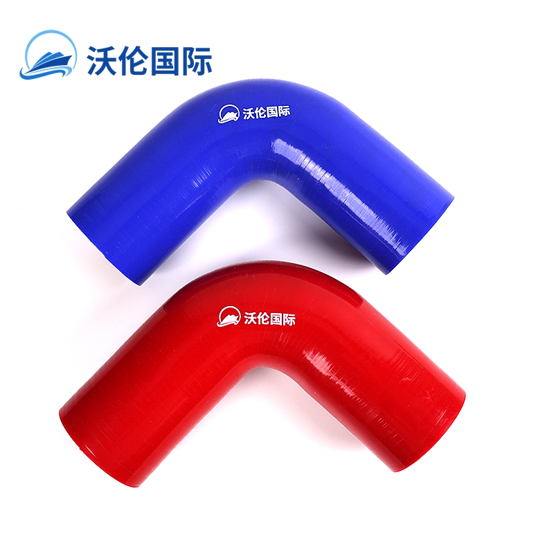 54mm ID Size Blue Red 4 Ply 90 Degree Silicone Elbow Pipe Intercooler Hose Coupler - 2 1/8"