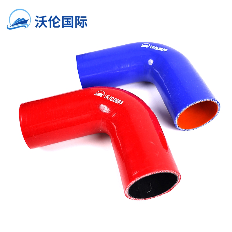 57mm ID Size Blue Red 90 Degree Silicone Elbow Pipe Intercooler Hose Coupler 4 Ply 2 1/4"