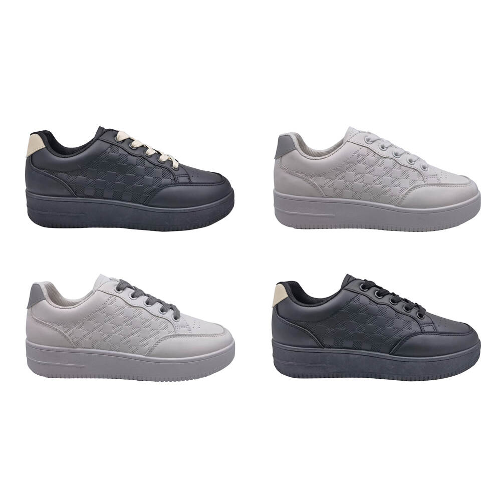 Hot sales PU leather and sneakers women and men casual shoes
