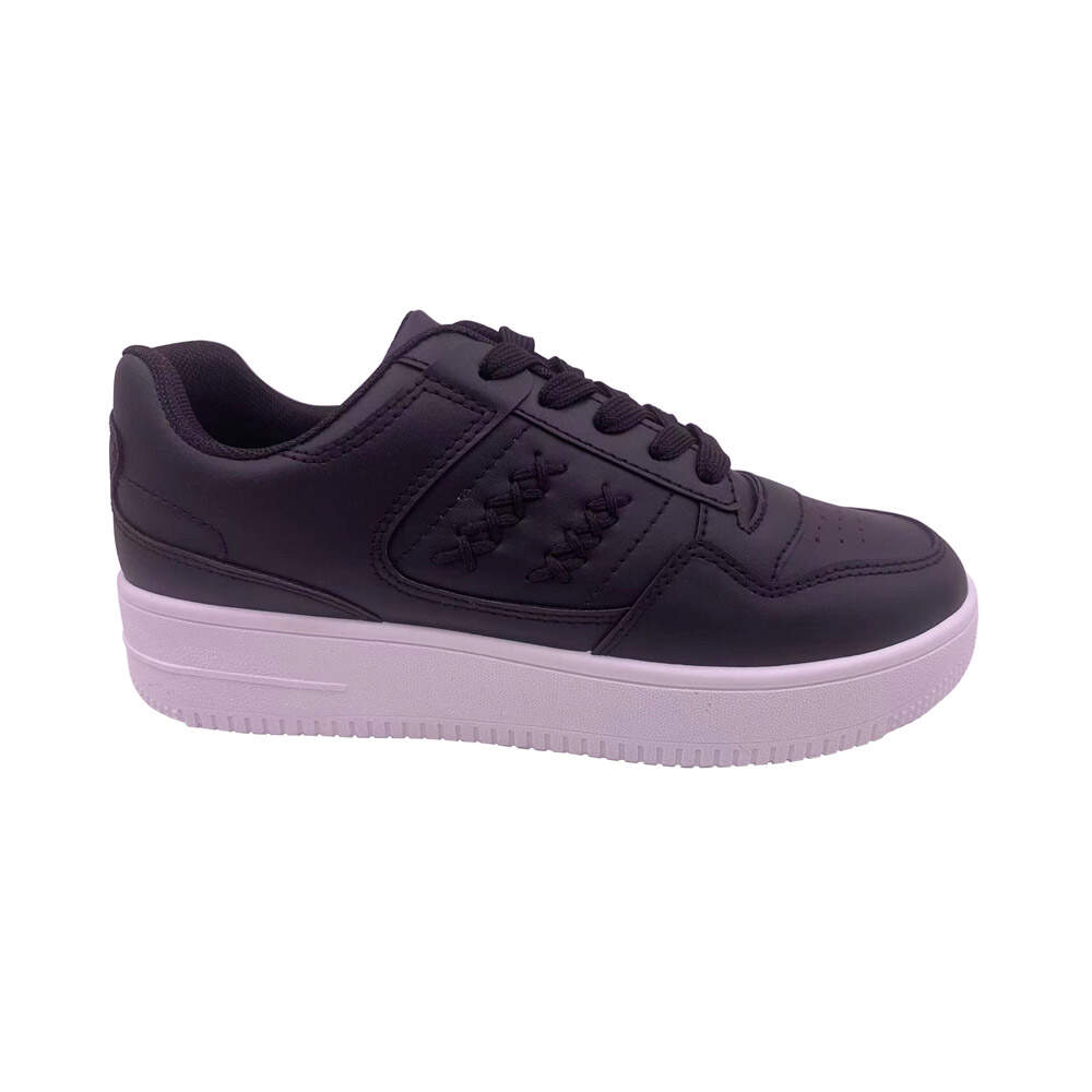 Wholesale fashion walking style casual shoes women flat white shoes for women
