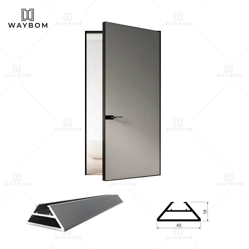 40 slim Aluminum Waterproof Sliding Doors Aluminum profile is suitable for swing doors used indoors