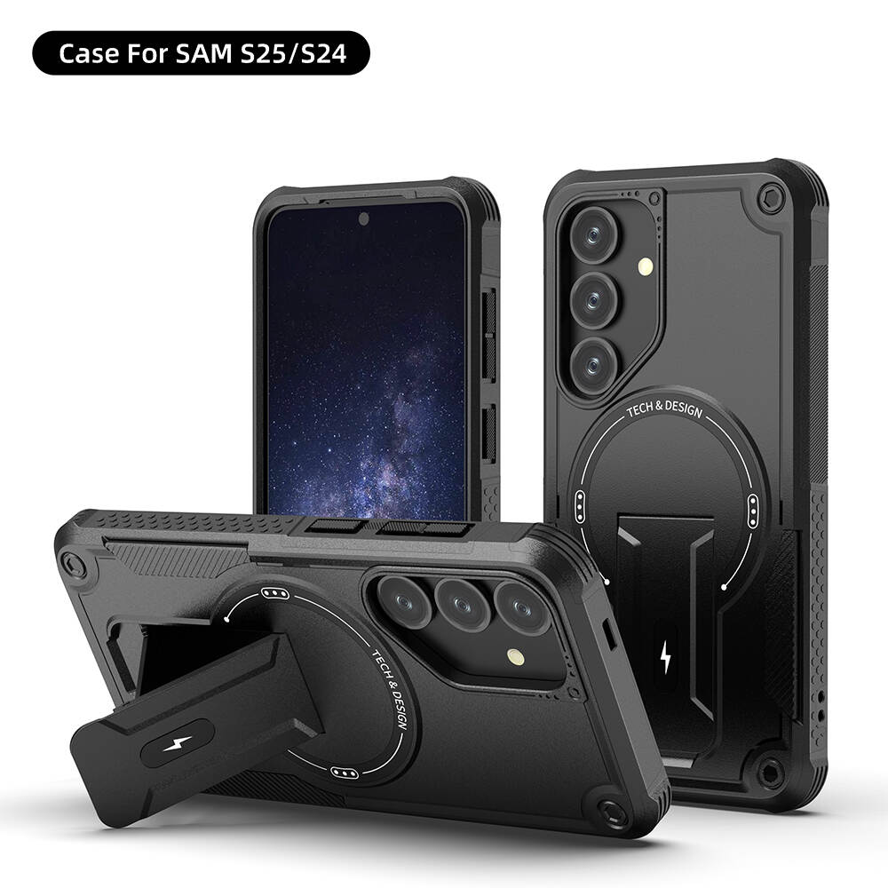 Kickstand Armor Compatible Magsafe Hülle für Samsung Galaxy S24 Dual Layer Drop Protection Phone Case-Copy