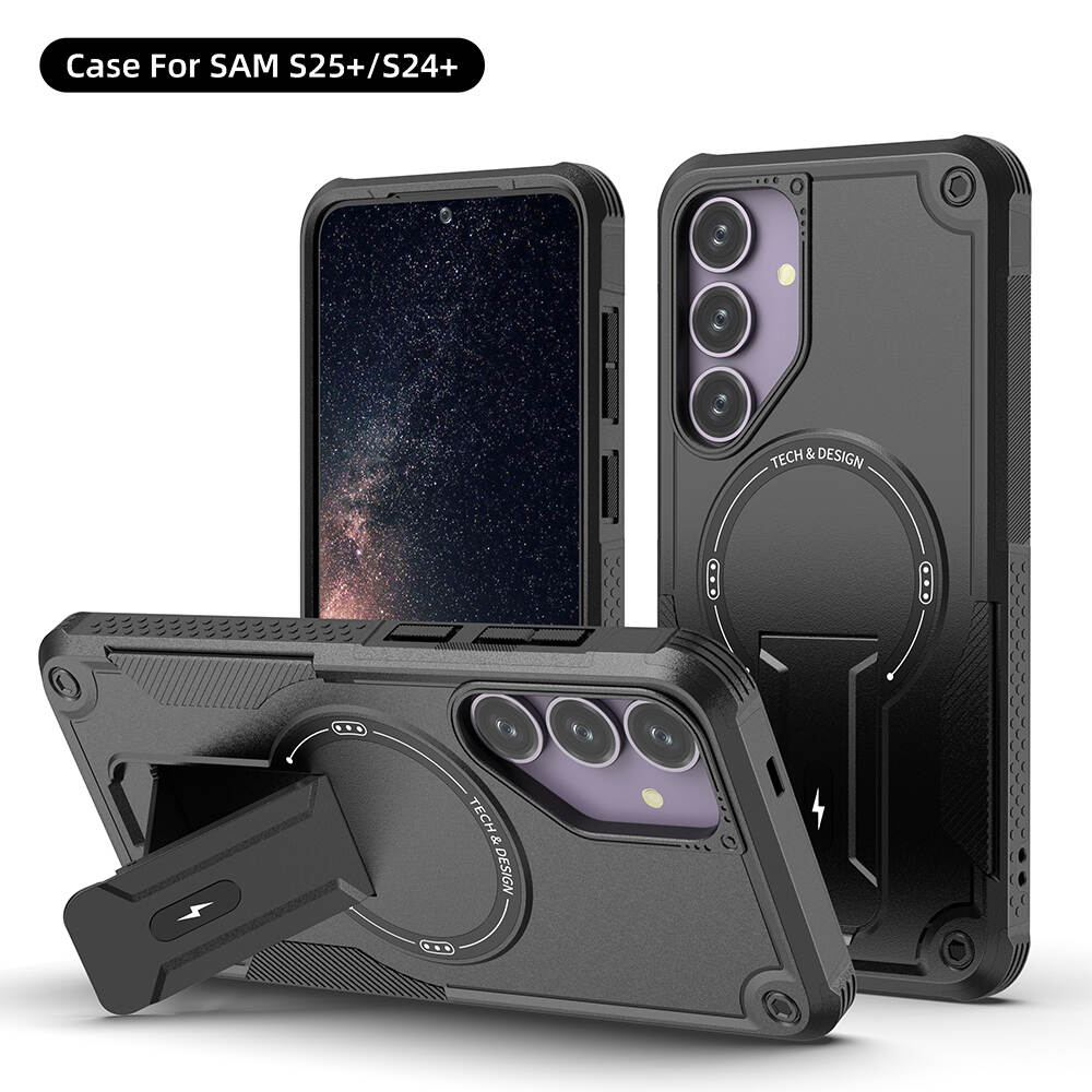 Kickstand Armor Compatible Magsafe Hülle für Samsung Galaxy S24 plus Dual Layer Drop Protection Phone Case-Copy