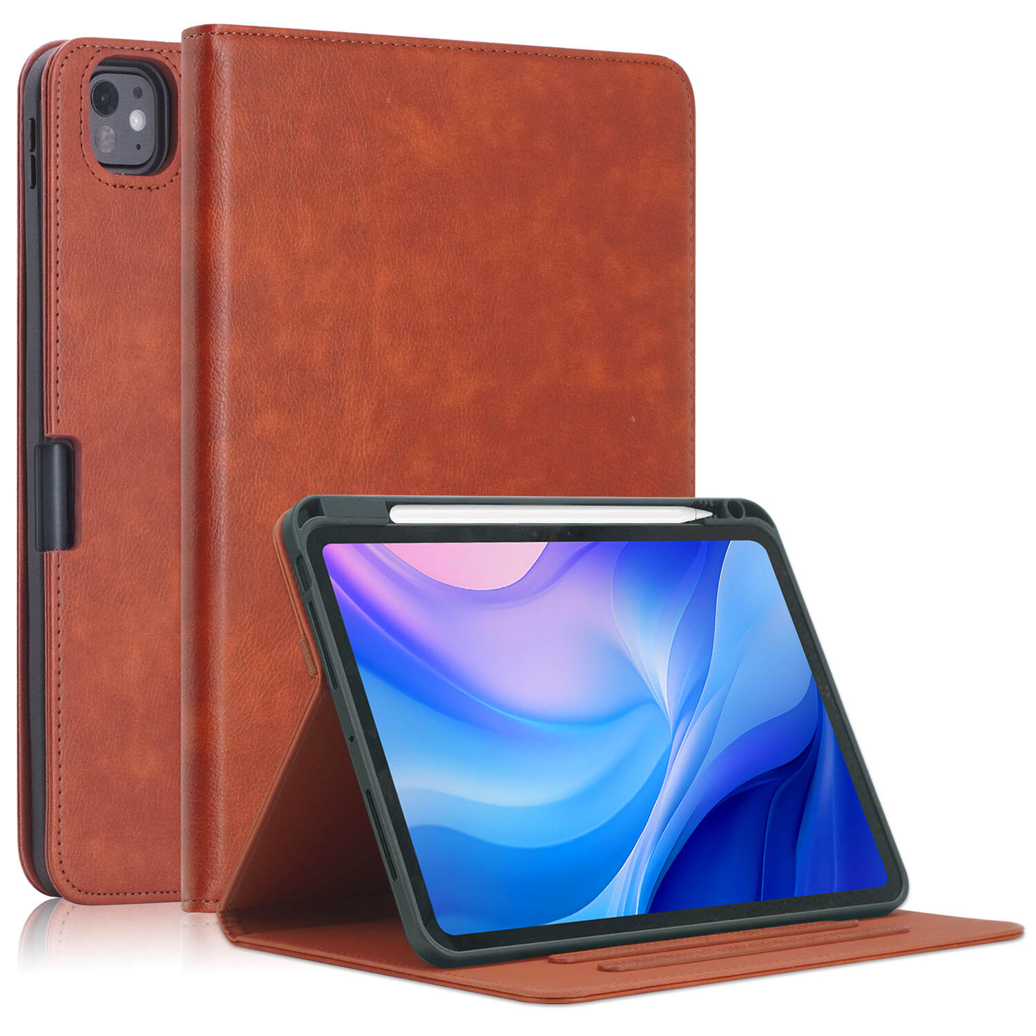 PU Leather TPU Case for iPad Pro 11 11inch 2024 Cover Tablet PC Wake Sleep Function