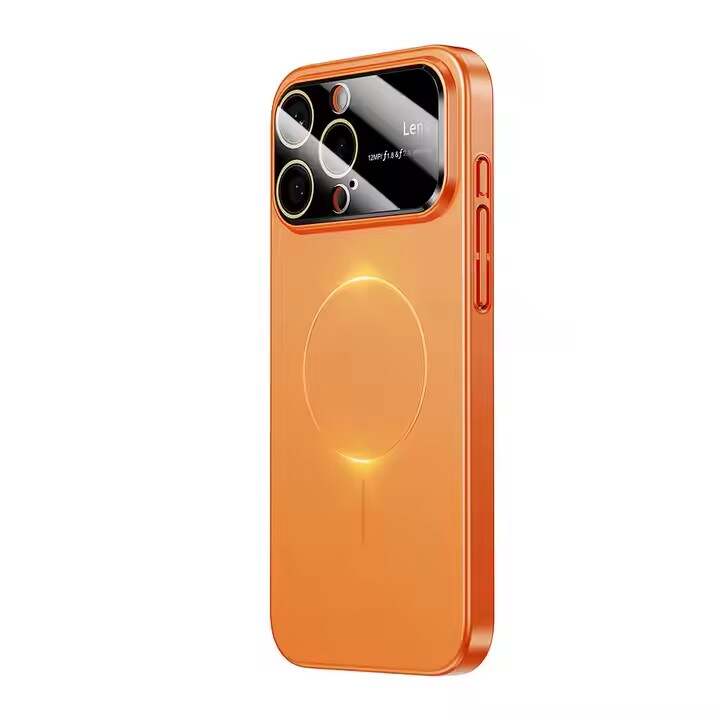 Hard Plastic PC Slim Magnetic Ring Electroplated Mobile Phone Case with Large Camera Ring for iPhone 16 Pro Max