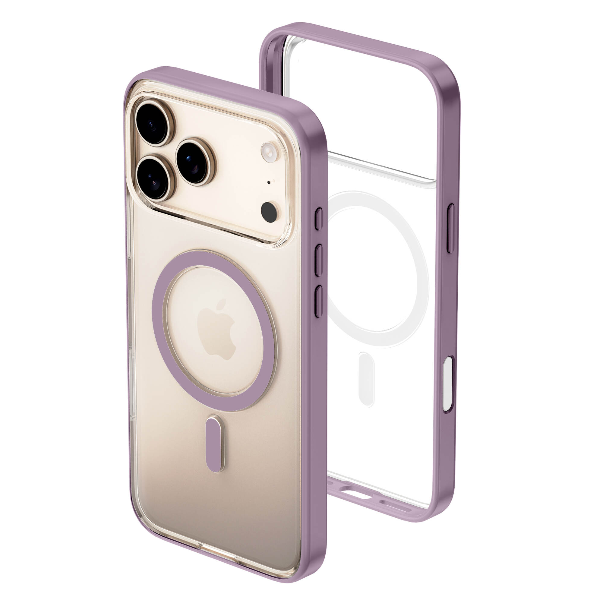 Официальный анти-желтый анти-шок Crystal Clear Clear TPU ПК магнитный телефон для iPhone 17 Pro STYLE DESCON DESIGN-COPY COPY
