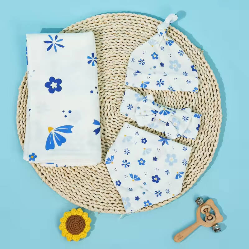 Muslin Wholesale Manufacturer Baby Bib Muslin Sleeping Companion Blanket Set for Newborn