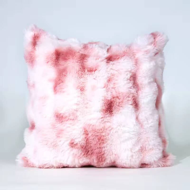 High Quality Faux Fur Pillow Retro Simple Cushion Pillow Cover French Style Living Room Cushion Cover for Sofa