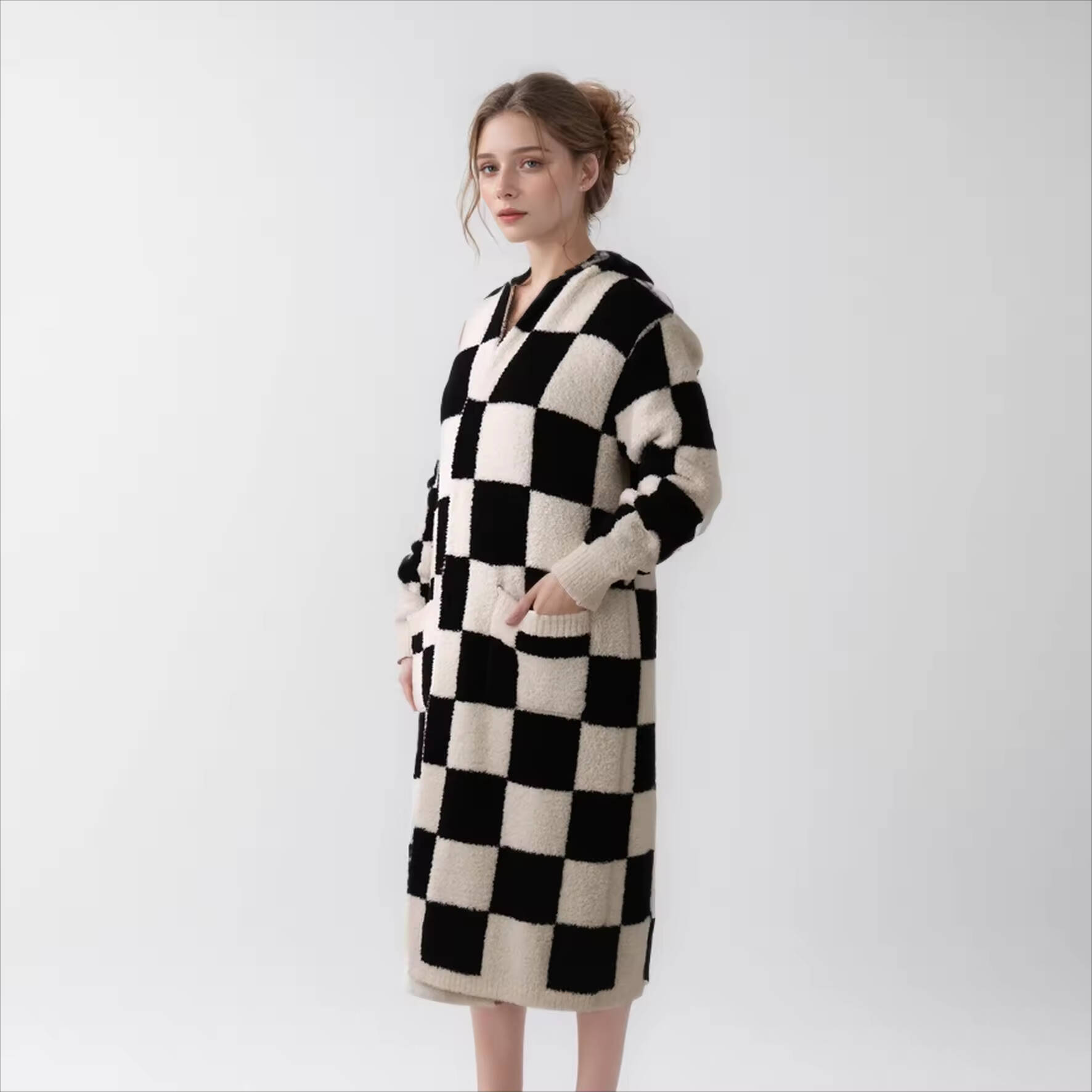 Wholesale Soft Home Wear Women's Pajamas SPA Hotel Belted Waffle Knit Robes Women