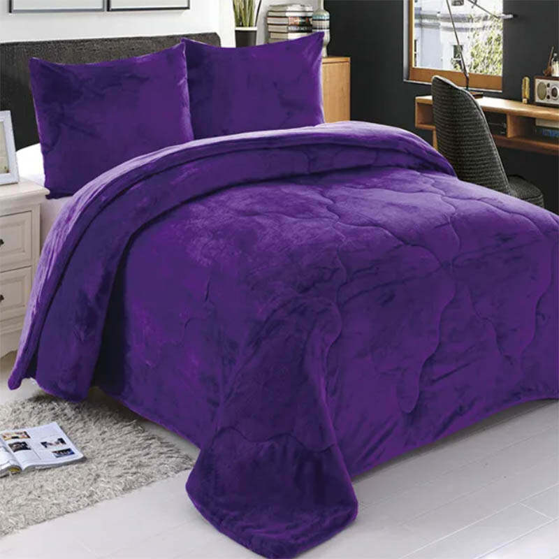 Plush Fluffy Velvet Duvet Cover Micro Flannel Fleece Bed Sheet Bedding Set For Winter