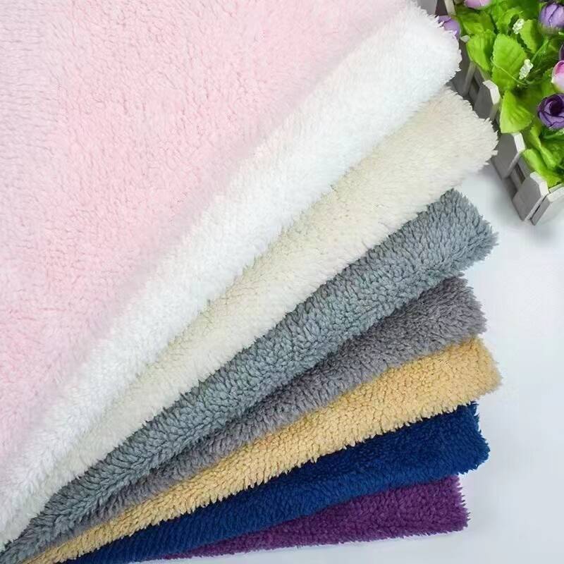 Thick 100 Polyester Knit Faux Fleece Sherpa Fabric