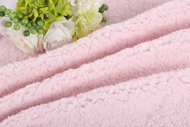 Fancy design wholesale 300gsm 100%polyester sherpa fleece blanket fabric