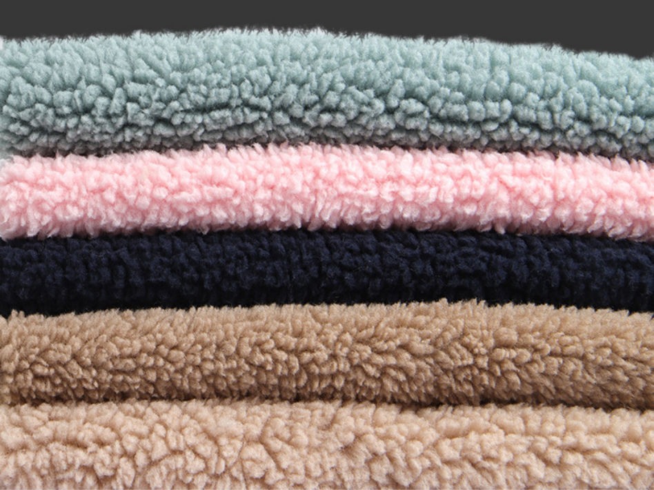 Knitted polar fleece 100 polyester sherpa bonded fleece fabric