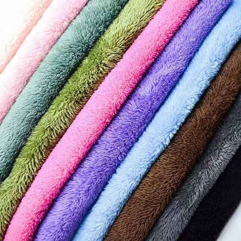 100% Polyester Plain Brush Cloth Super Soft Double Sided Flannel Blanket Fabric