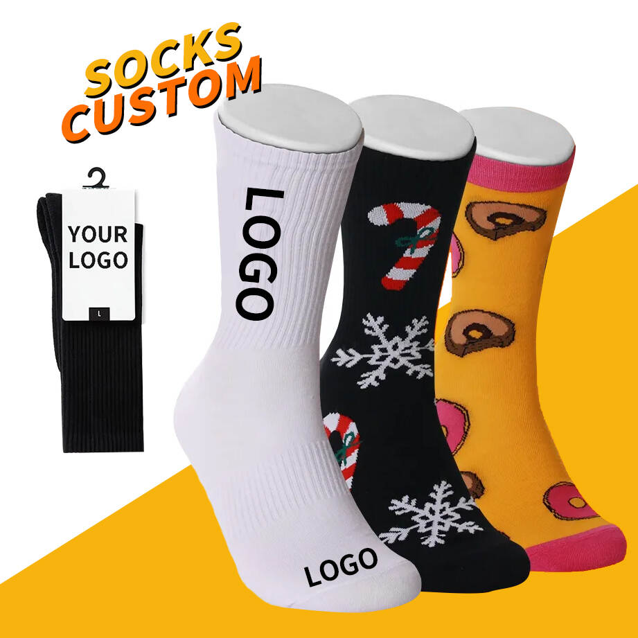 Customized pure cotton small team men's and women's sports casual socks. Customizable text, color, pattern, whatever you choose