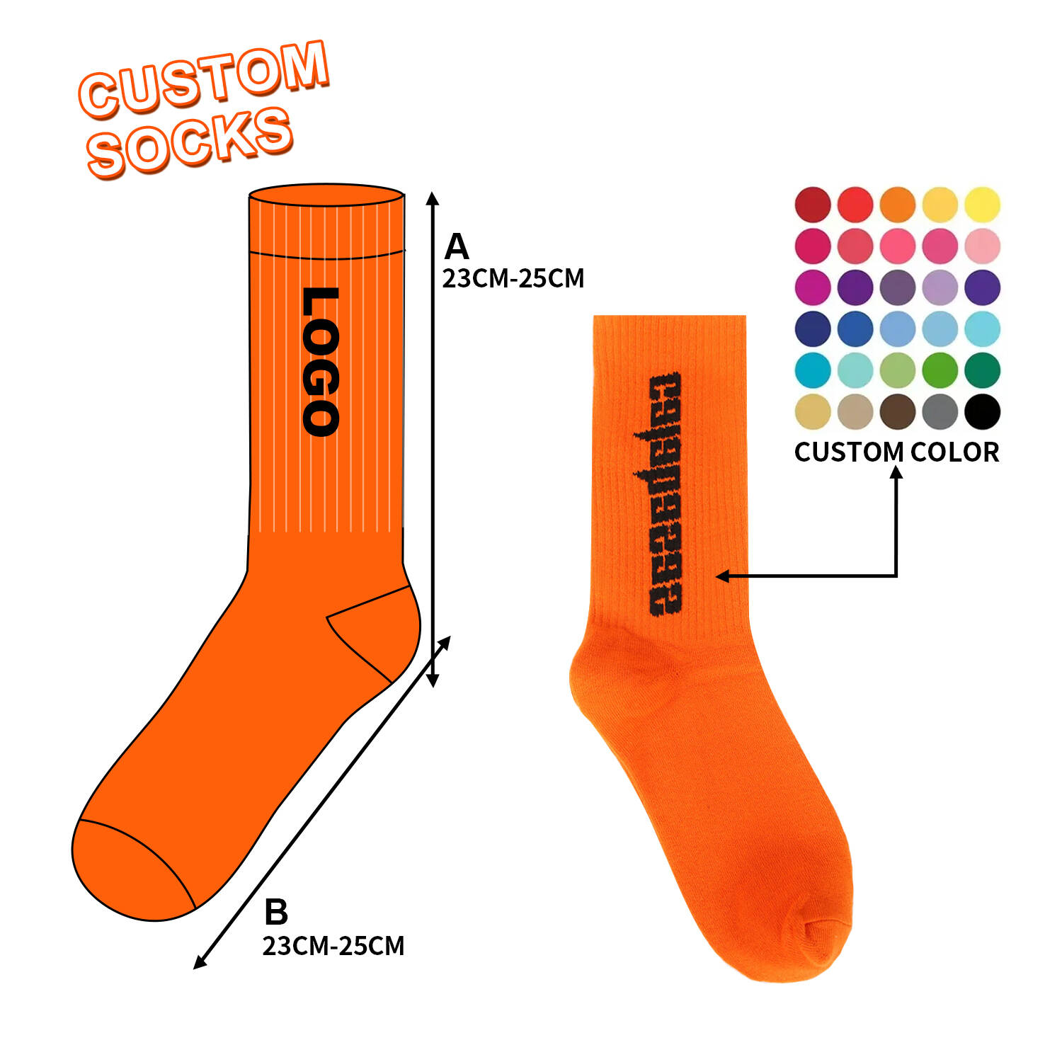 Custom Cotton Letters Jacquard Sports Socks Wholesale Custom Mens Training Socks Custom Logo Unisex