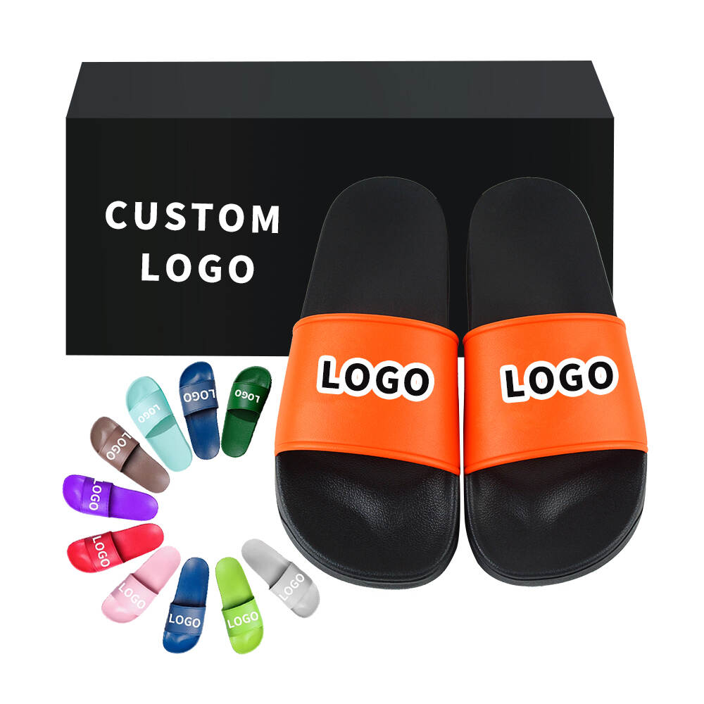 2025 Summer PVC Slippers Customized for Men and Women with Team Logo Printing to Create a Club Trendy Style