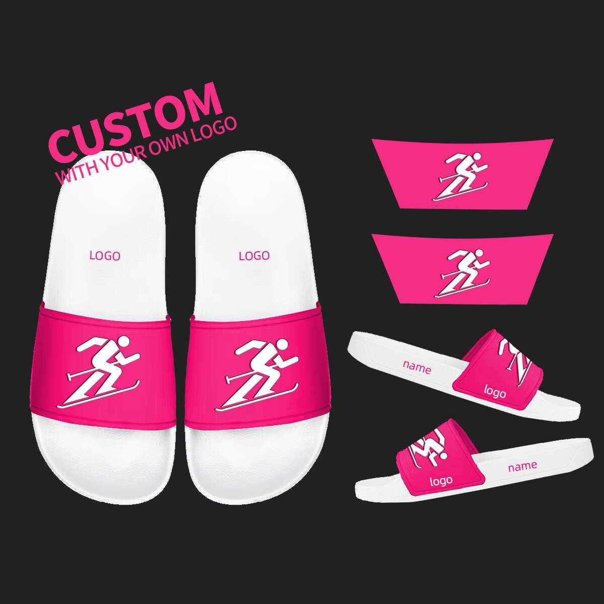 2025 Summer Men's and Women's 3D Rubber Sandals Slippers Team Small Batch Customizable